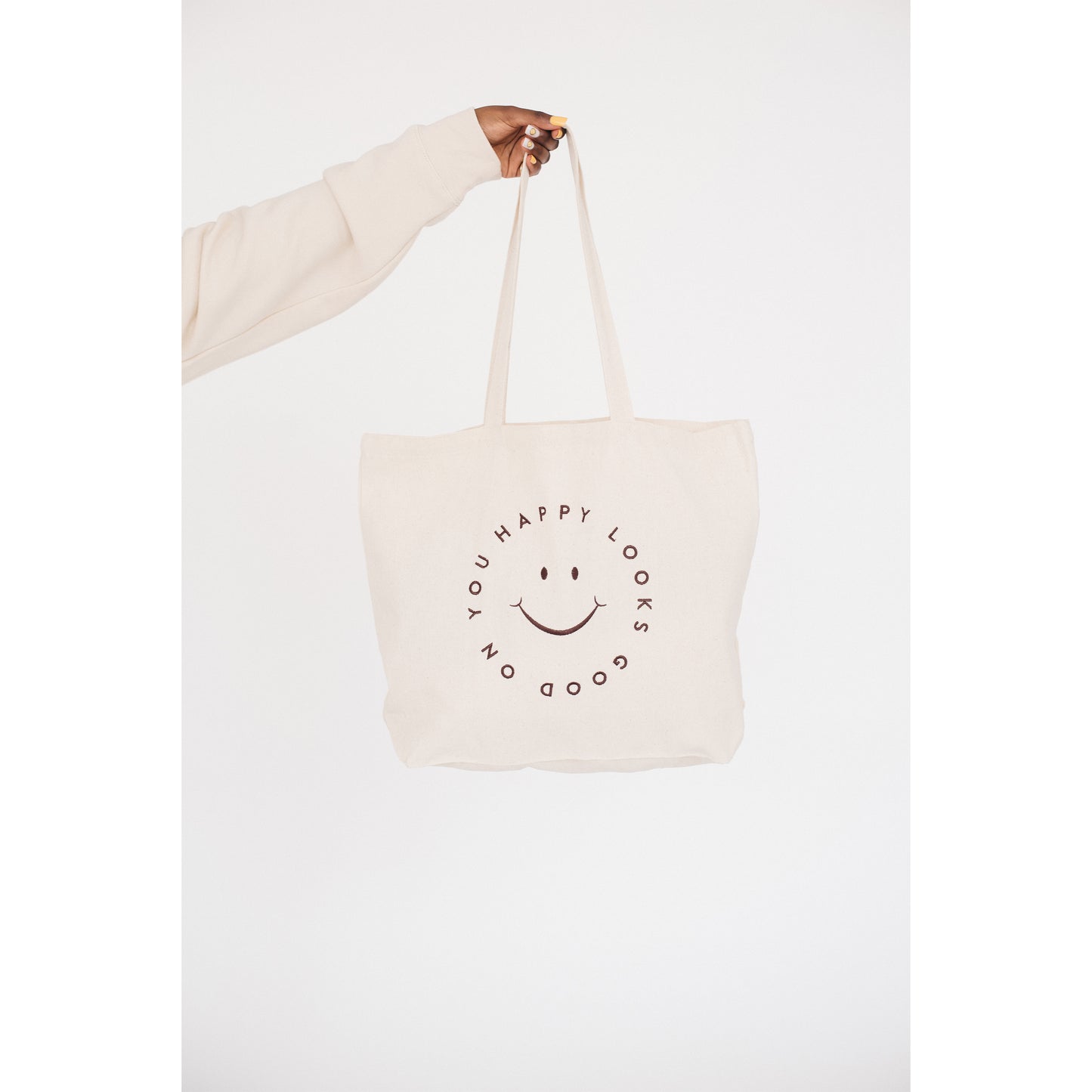 Happy Looks Good On You Tote