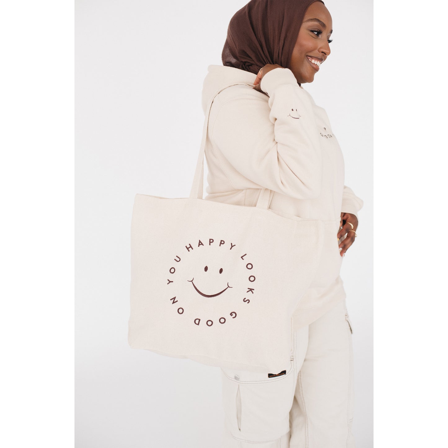 Happy Looks Good On You Tote