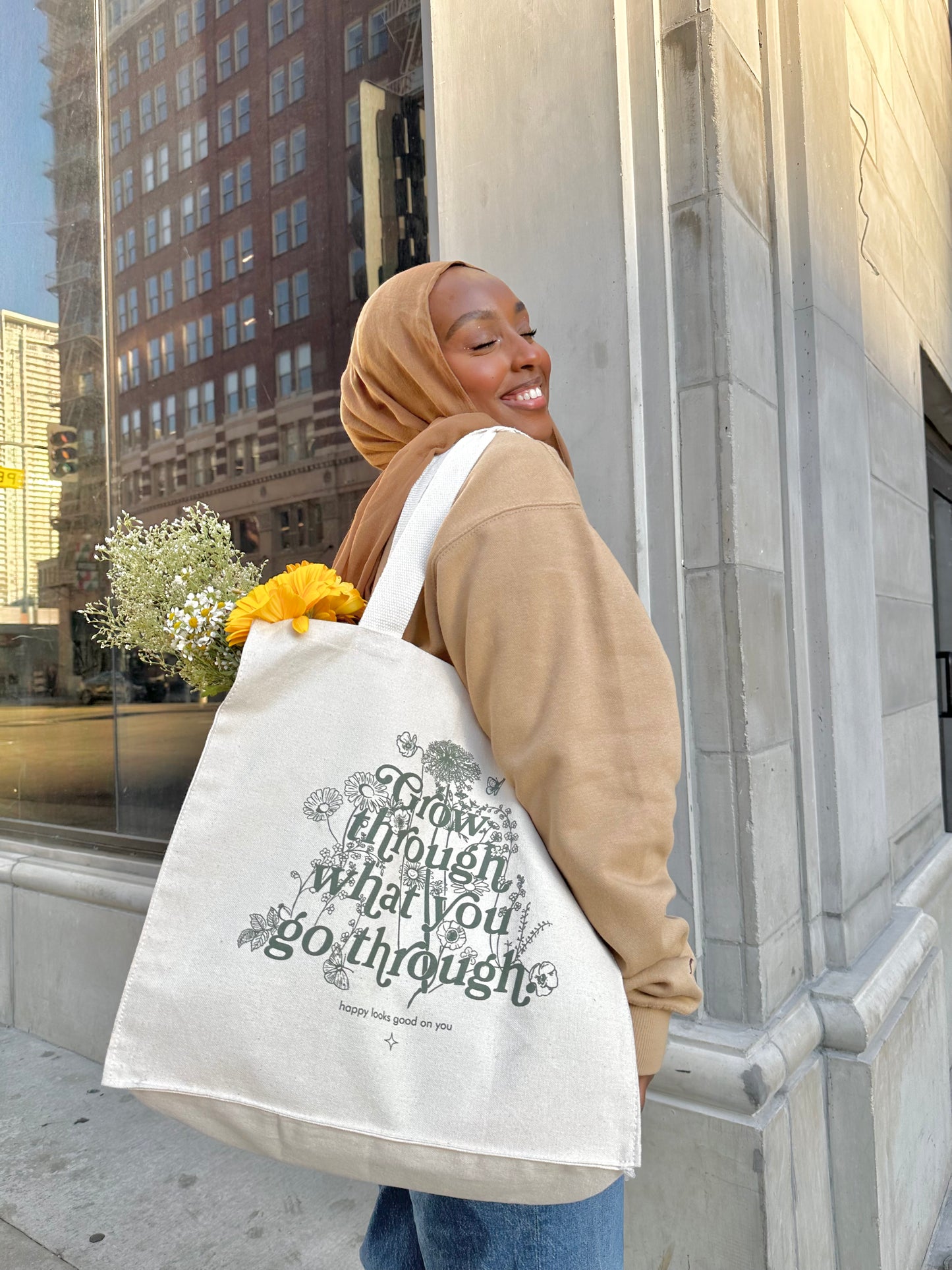 Grow Through What You Go Through Tote