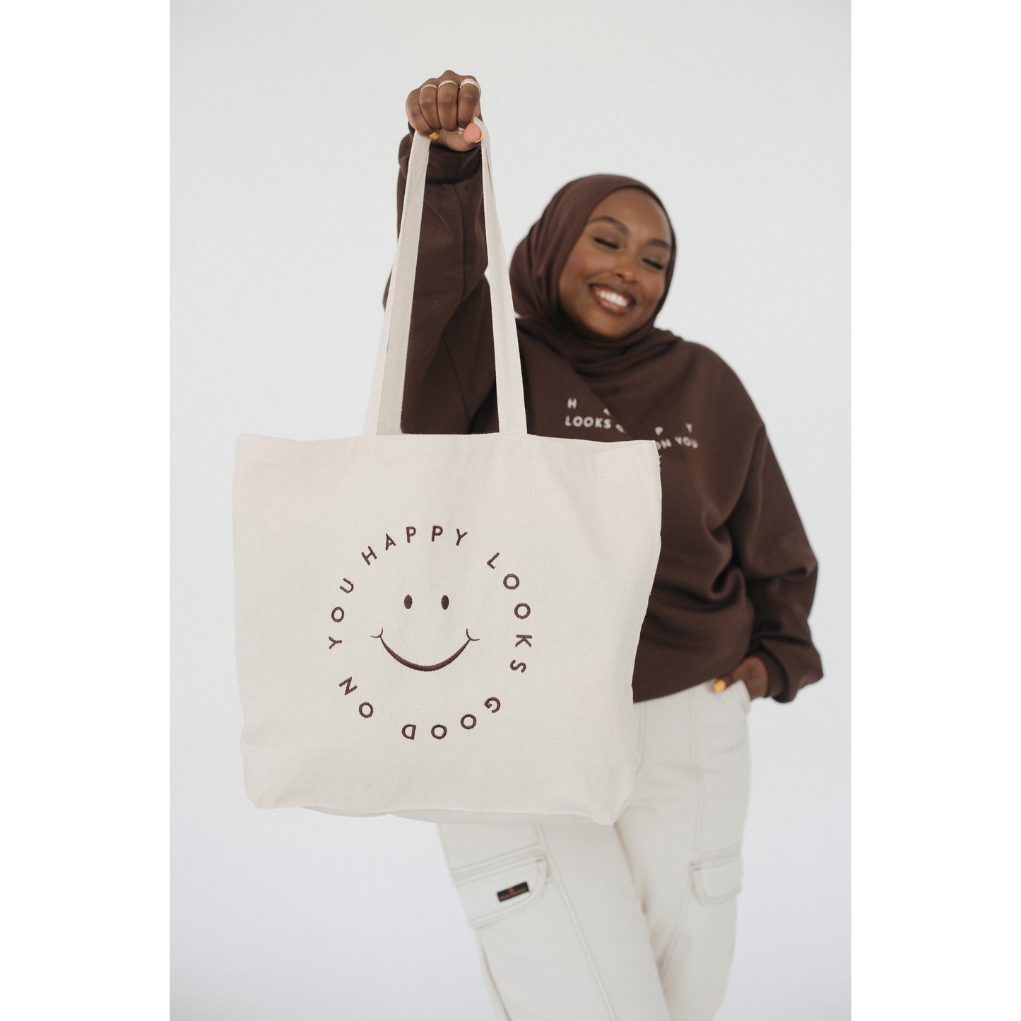 Happy Looks Good On You Tote